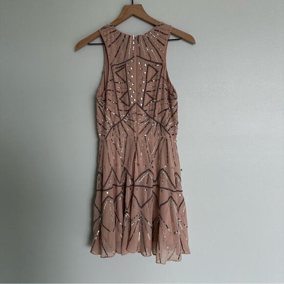 ASOS Pretty Skater Dress With Metal Embellishment - Picture 9 of 10